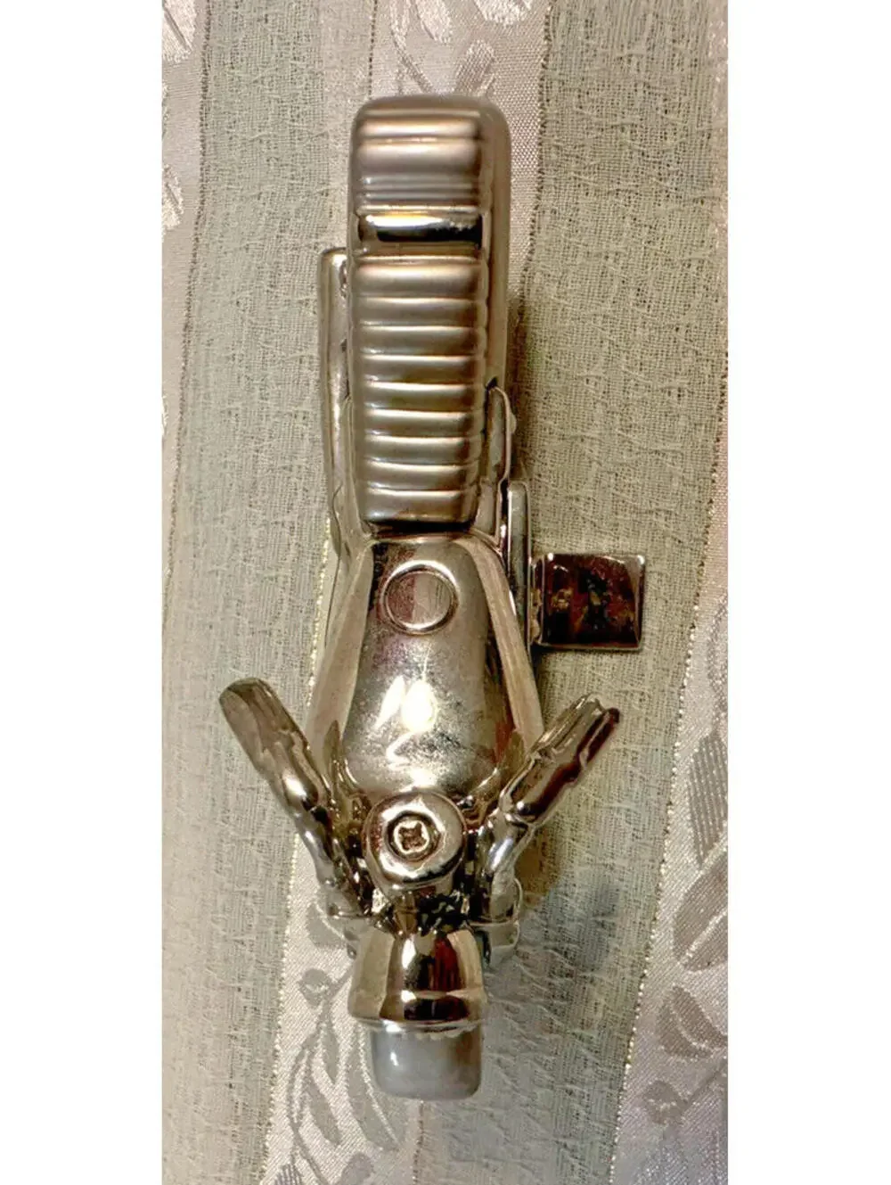 Motorcycle Mini Clock Collectible Timex Quartz Bike Motor Cycle Silver